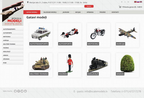 Mēroga modeļu interneta veikals