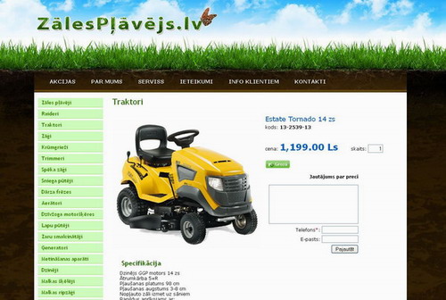 Zāles pļāvēju interneta veikals